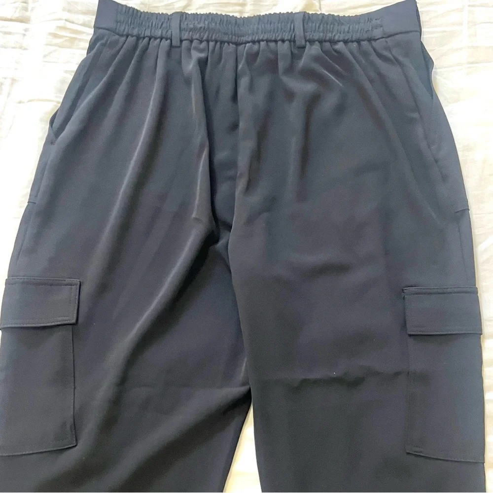 Maison d’Amile Paris,Tailored Cargo Pants Silky Tapered Cuffed Ankle,Size US 10